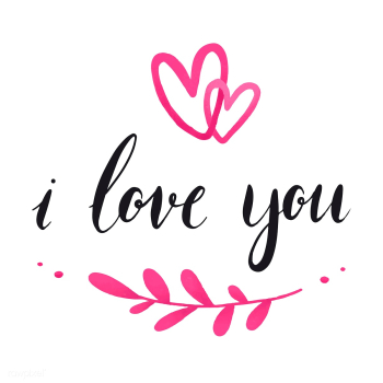 I love you typography vector | Free stock vector - 511834
