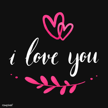 I love you typography vector | Free stock vector - 511836