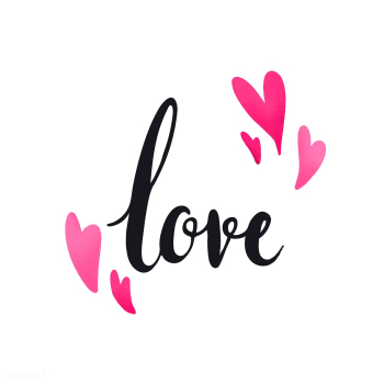 Love typography decorated with hearts vector | Free stock vector - 511856