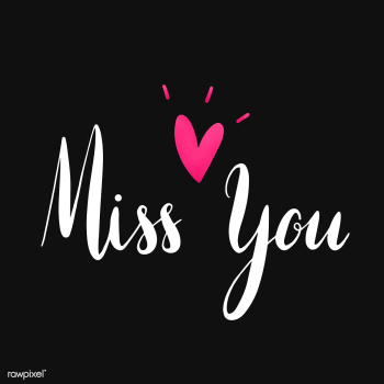 Miss you typography vector in white | Free stock vector - 511866