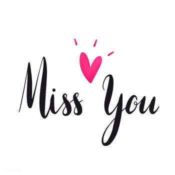 Miss you typography vector in black | Free stock vector - 511867