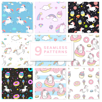 Colorful unicorn seamless pattern background .. | Free stock vector - 515494