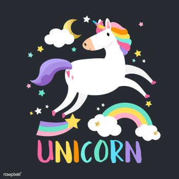 Unicorn with magical elements vector | Free stock vector - 515559