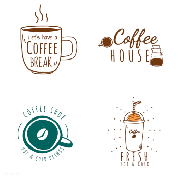 Set of coffee shop logos vector | Free stock vector - 520713