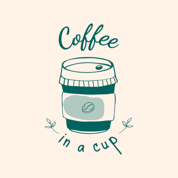 Coffee in a cup logo vector | Free stock vector - 520727