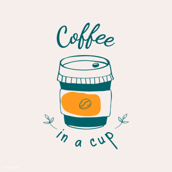 Coffee in a cup logo vector | Free stock vector - 520747