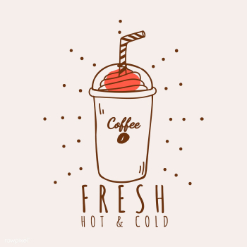 Fresh hot &amp; cold cafe logo vector | Free stock vector - 520804