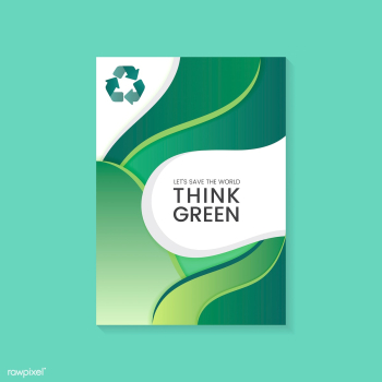 Think green environmental conservation poster.. | Free stock vector - 524490