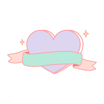 Cute pastel purple heart shape emblem vector | Free stock vector - 527346