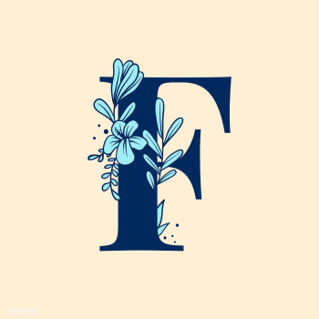 Botanical capital letter F vector | Free stock vector - 533024