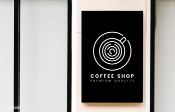 Minimal coffee shop sign mockup | Free stock psd mockup - 534731