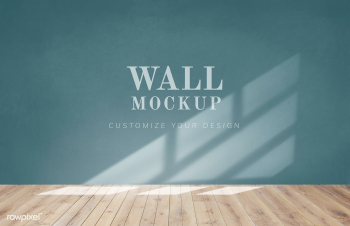 Empty room with a green wall mockup | Free stock psd mockup - 545413