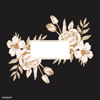 Romantic floral badge | Free stock vector - 553188