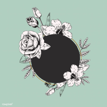 Round floral label | Free stock vector - 553208