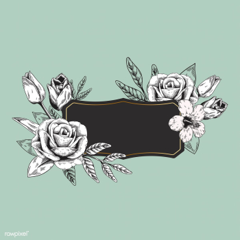Romantic floral badge | Free stock vector - 553217