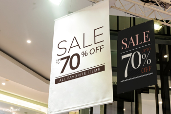 Hanged sale discount posters | Free stock psd mockup - 555934