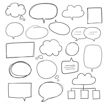 Hand drawn speech bubble collection | Free stock vector - 558671
