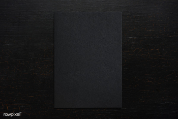 Black paper mockup on wooden background | Free stock psd mockup - 578682