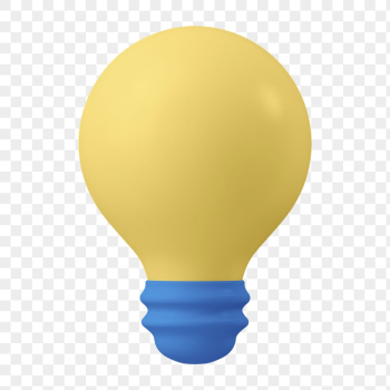 3D light bulb png sticker, | Free PNG Sticker - rawpixel