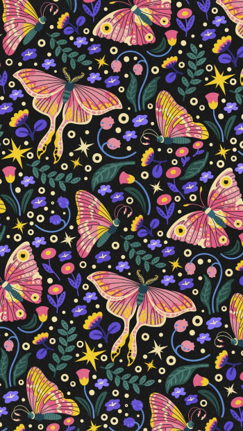 Butterfly pattern mobile wallpaper, cute | Free Photo Illustration - rawpixel