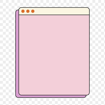 Browser window png frame, retro | Free PNG - rawpixel