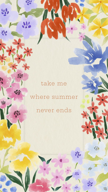 Summer quote mobile wallpaper, watercolor | Free Photo - rawpixel