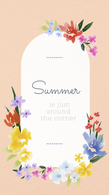 Summer quote mobile wallpaper, watercolor | Free Photo - rawpixel