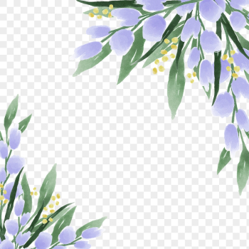Purple flower png border frame, | Free PNG - rawpixel