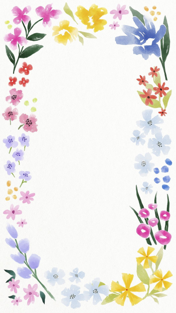 Aesthetic iPhone flower wallpaper, watercolor | Free Photo - rawpixel