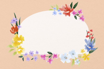 Watercolor flower frame, cute copy | Free Photo - rawpixel