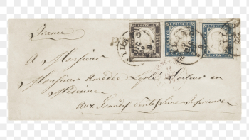 Vintage envelope png with postmark | Free PNG - rawpixel