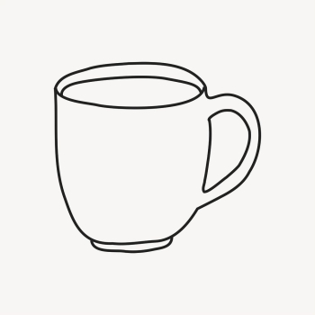 Coffee mug doodle clipart, drinks, | Free PSD Illustration - rawpixel
