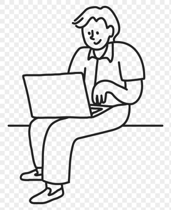 Png man working on laptop | Free PNG Illustration - rawpixel