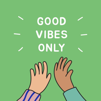 Good vibes Instagram post template, | Free Vector Template - rawpixel