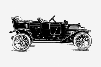 Old convertible car drawing, vehicle | Free Photo - rawpixel