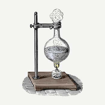 Chemistry science experiment illustration, vintage | Free PSD - rawpixel