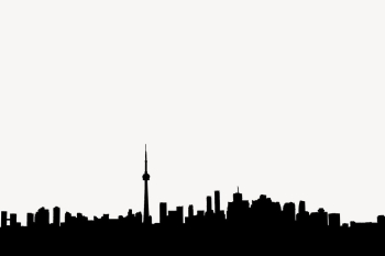 Toronto skyline silhouette border, cityscape | Free PSD - rawpixel