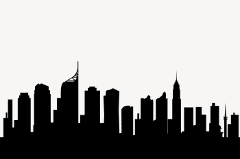 Jakarta skyline silhouette border, city | Free PSD - rawpixel