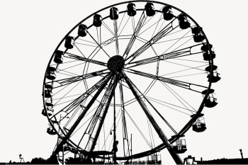 Ferris wheel silhouette background, amusement | Free Vector - rawpixel