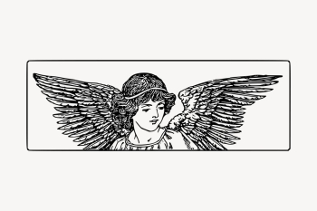 Angel border clipart, vintage illustration | Free Vector - rawpixel