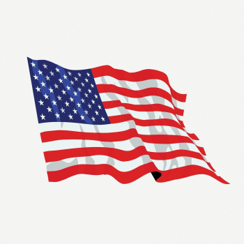 American flag clipart, USA illustration | Free PSD - rawpixel