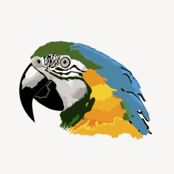 Parrot sticker, animal illustration psd. | Free PSD - rawpixel