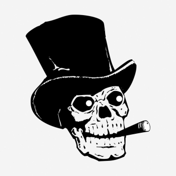 Smoking skull hand drawn illustration. | Free Photo - rawpixel