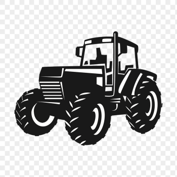 Tractor silhouette png sticker, vehicle | Free PNG - rawpixel