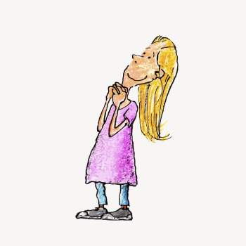 Blond girl drawing, people hand | Free Photo - rawpixel