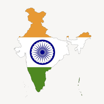 India flag map clipart, country | Free Vector - rawpixel