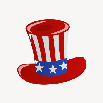 American top hat sticker, flag | Free PSD - rawpixel