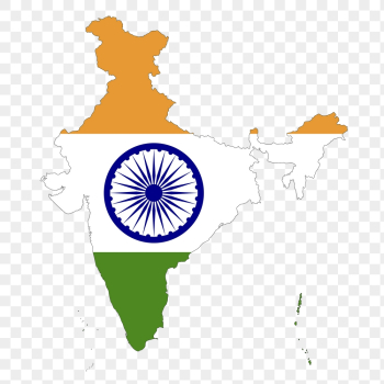India flag map png sticker, | Free PNG - rawpixel