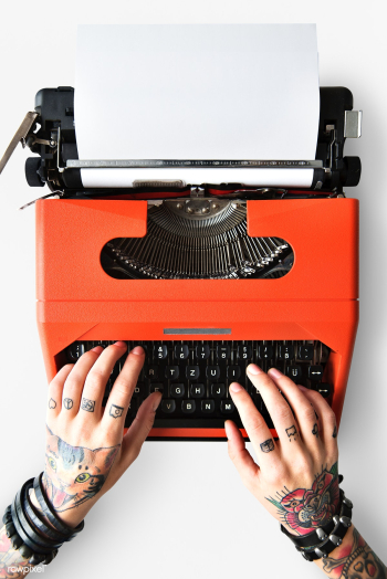 Writing typewriter creative | Free stock psd mockup - 6312