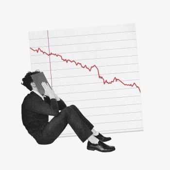 Man depressed stock crash, bear | Free Vector - rawpixel
